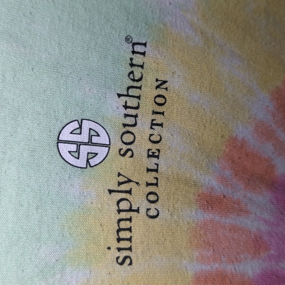 Simply Southern Tie-Dye Happy Camper Graphic T-shirt 100% Cotton Unisex Size M - Picture 2 of 5